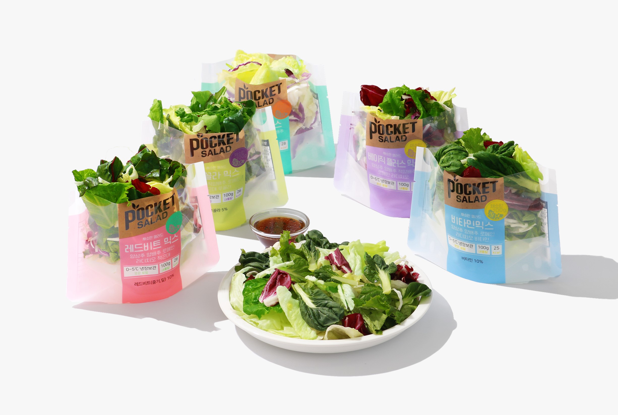 [포켓샐러드] 채소만 샐러드 5종 10팩/12팩 패키지