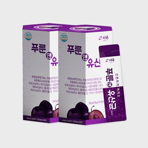 [자온] 푸룬주스 푸룬앤유산균 2박스 30포